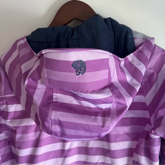 Mountain Hardwear Striped purple winter jacket/ski coat size medium - Picture 10 of 16